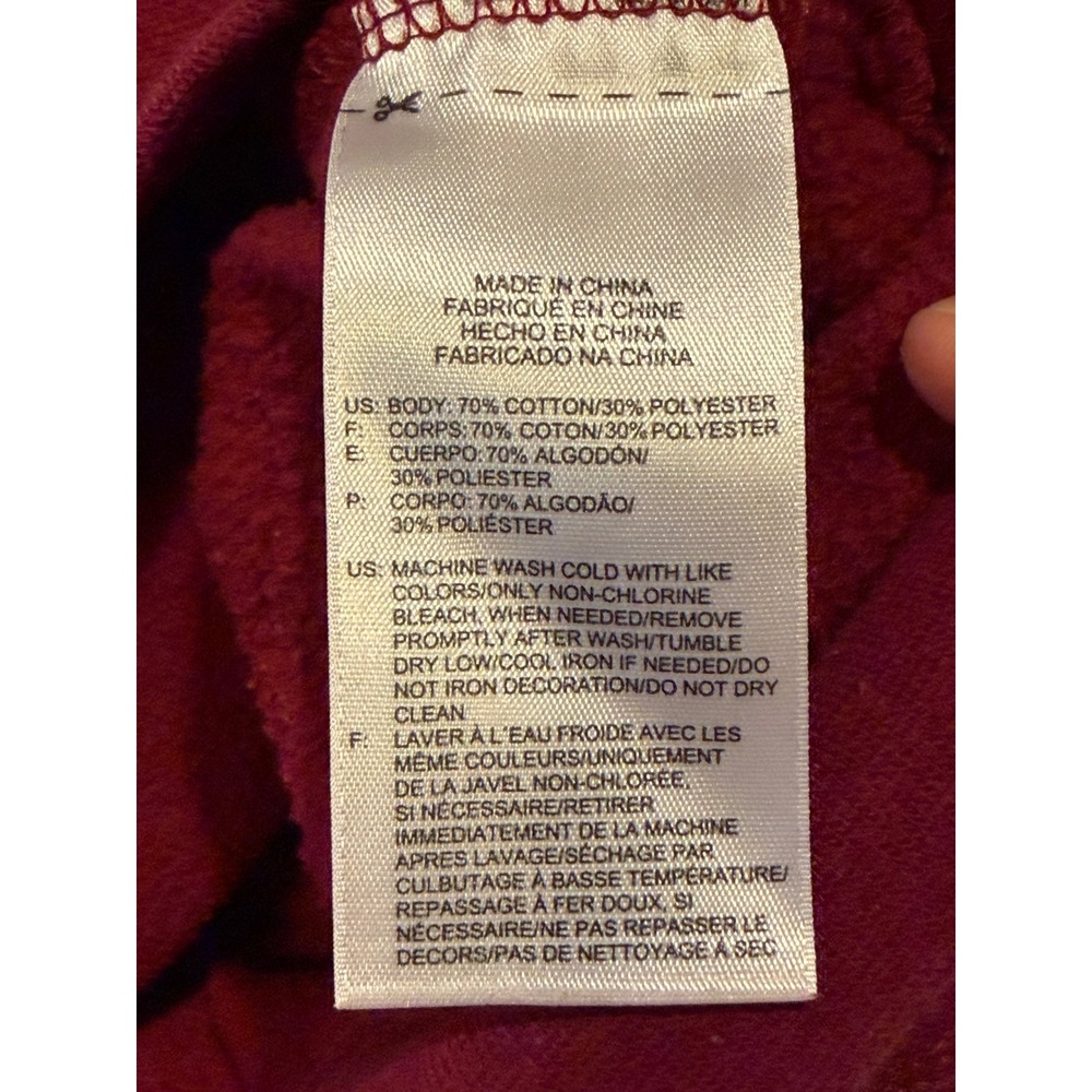 CCM Hoodie Mens 2XL Burgundy Navy CCM Hockey Full Zip Fleece Colorblock - Picture 6 of 10